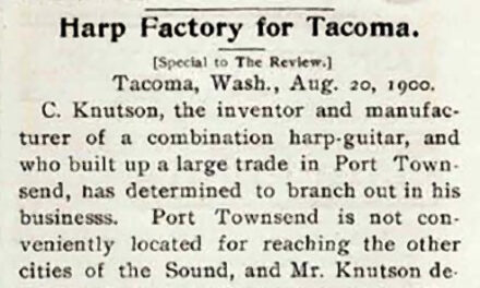 Knutsen’s First Tacoma Harp Guitar Factory