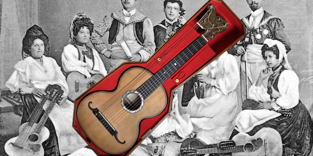 Harp Guitars in Neapolitan Band Postcards