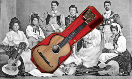 Harp Guitars in Neapolitan Band Postcards
